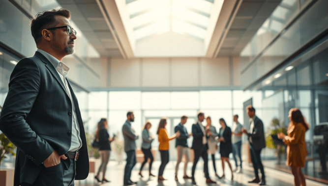 homem fazendo pose de líder