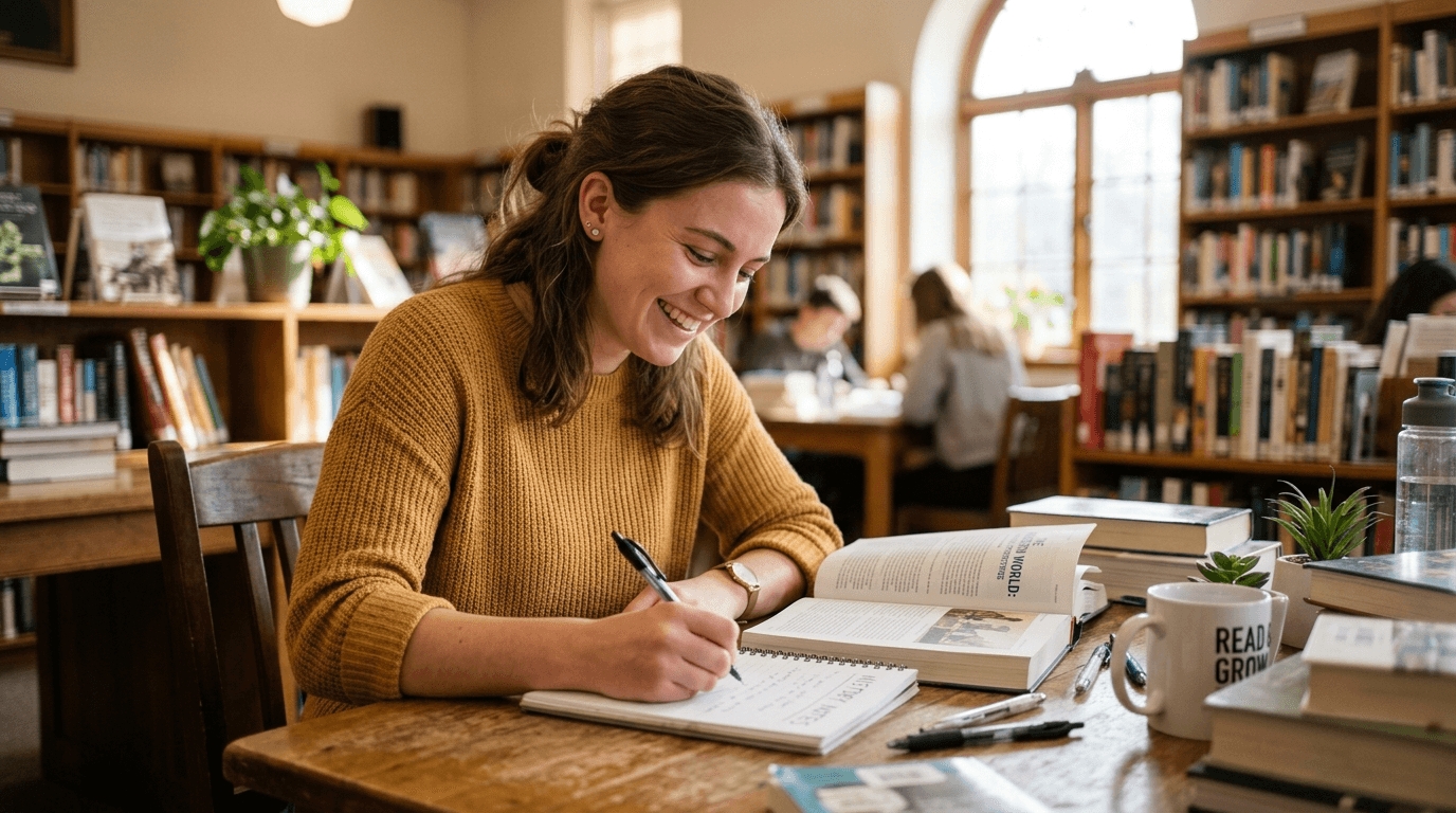 estudante da unifecaf fazendo atividades