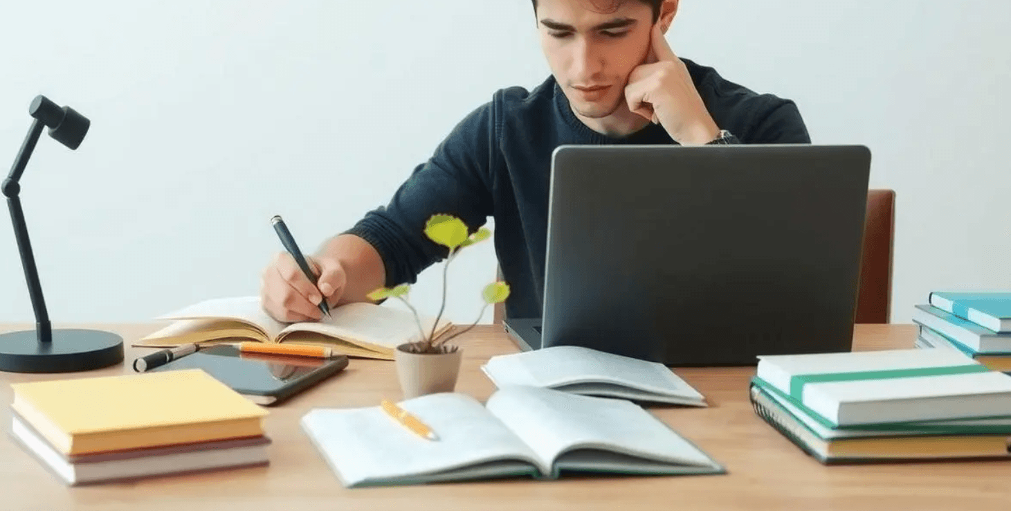 estudante fazendo aula online com as dicas da UniFECAF